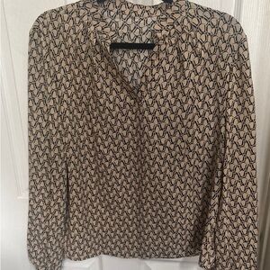 Patterned Long Sleeve Women's Top